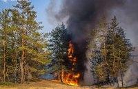 В Харківській області триває боротьба з великими лісовими пожежами.